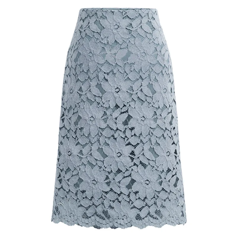 Women Skirt Summer Lace Elegant Office Skirts Womens Pencil Bandage Skirt for Women Skirts Knee-length High Waist M-4XL