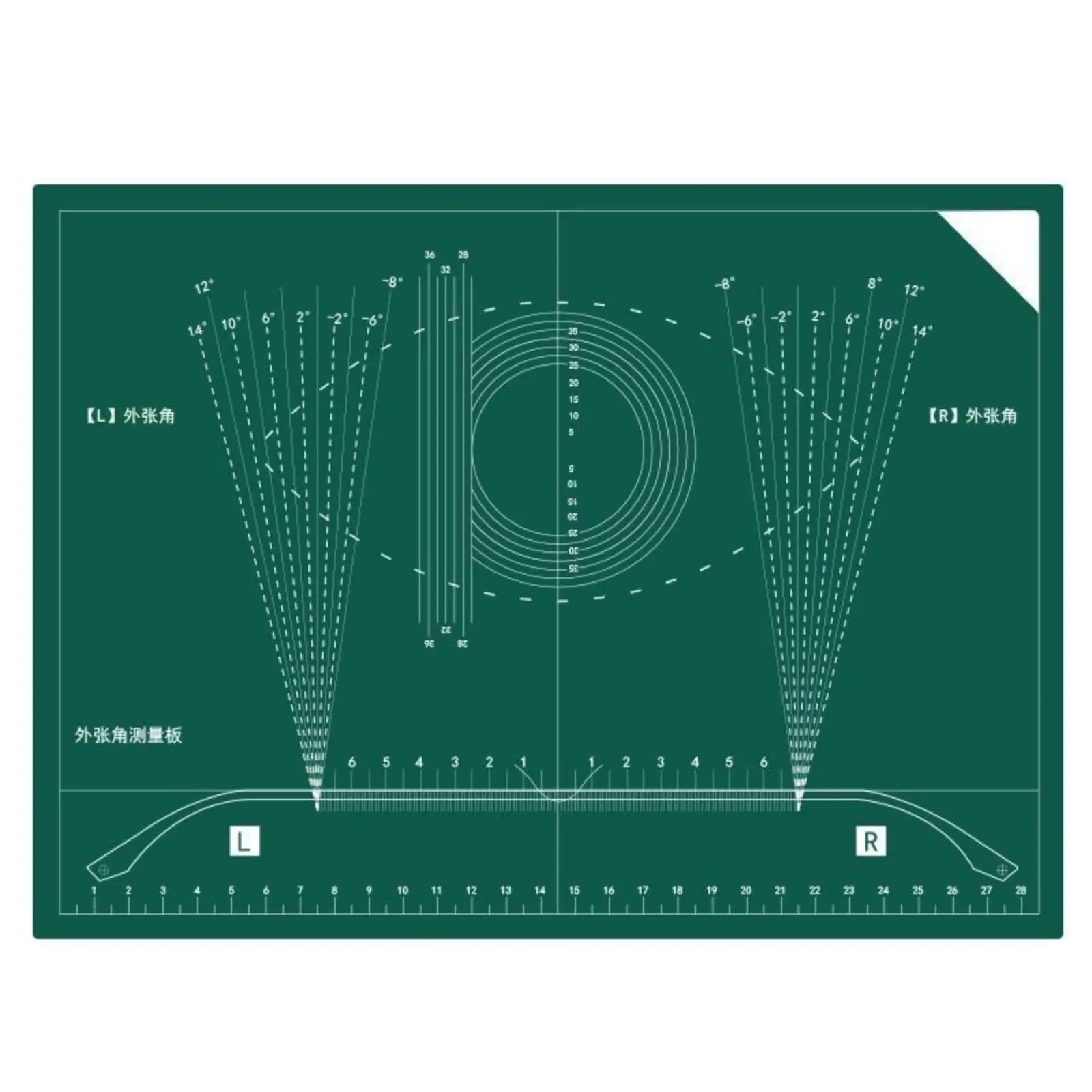 Optical Tool Accurate PVC Eyeglass Frame Adjustment Board doubleSided Eyeglass Frame Measuring Board Reusable for Opticians
