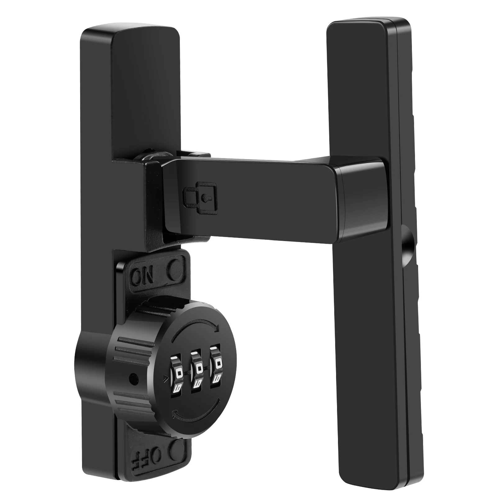 Password Sliding Door Lock 90/180 Degree Flip Combination Cabinet Locks Barn Door Lock Latch for Small Doors Storage Room Garage