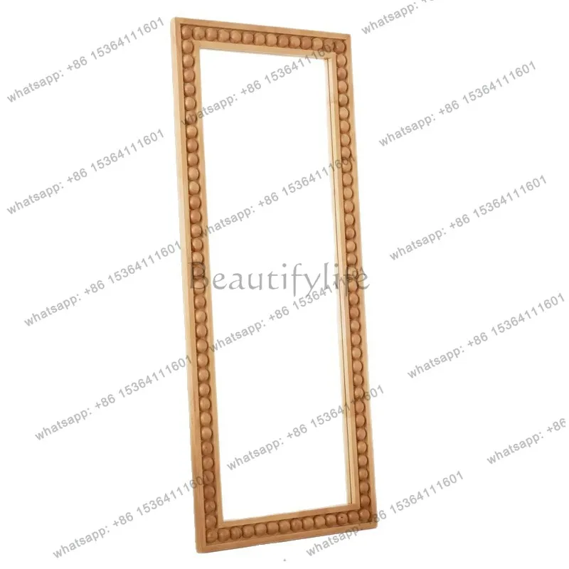 French retro rectangular dressing mirror new Chinese home living room floor mirror