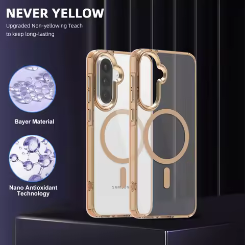 Magnetic Wireless Charging Case For Samsung Galaxy A56 55 36 35 26 16 15 S25 24 23 22 Ultra Plus FE 5G For Magsafe Clear Cover