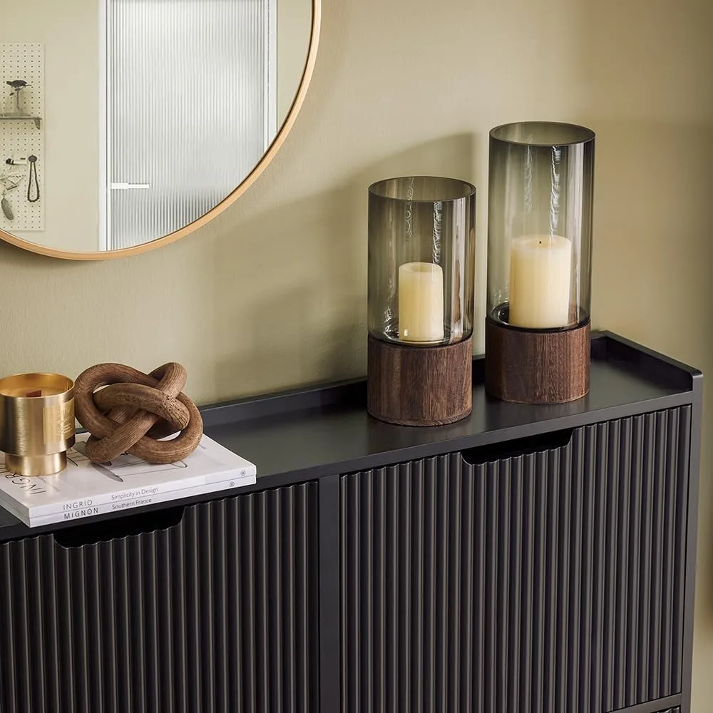 خزانة أحذية مدمجة ذات 4 أدراج للمدخل - منظم تخزين الأحذية النحيف، رف قائم بذاته للباب الأمامي والشرفة