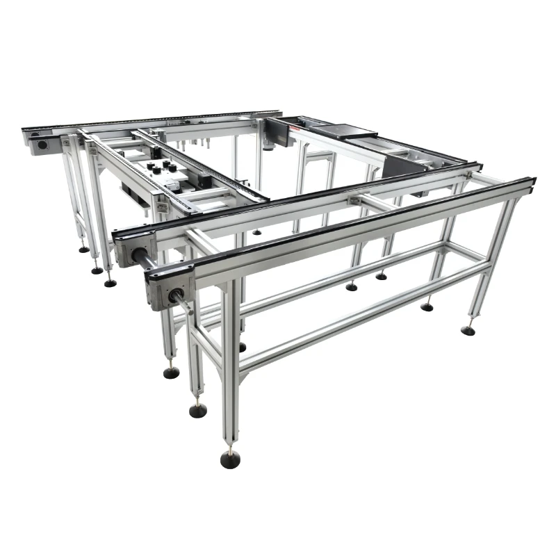 Pallet Conveyor Assembly Line Transfer Unit Aluminum Profile Accumulation Pallet Chain Two-Speed Chain Conveyor