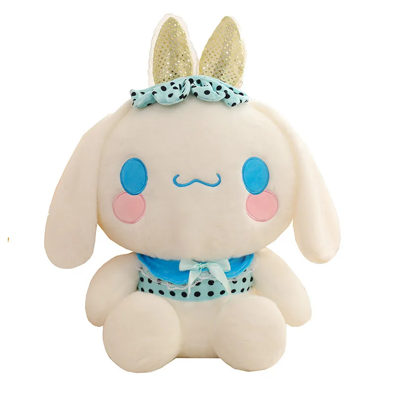 75CM tamaño grande Sanrio corona de flores Cinnamoroll muñeco de peluche Plushies Kawaii decoración de la habitación juguetes niños regalo de Navidad