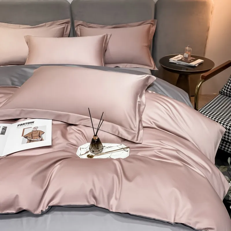 200 pieces of high-end long staple cotton four piece set all cotton bed sheet style duvet cover