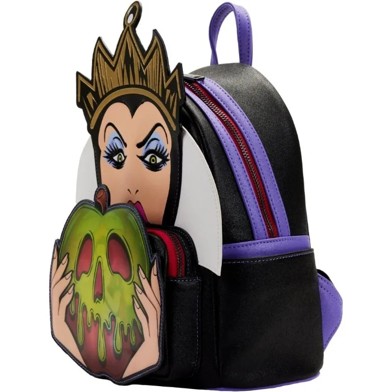 Loungefly-Bolso de hombro con doble correa para mujer, monedero de Disney villanos, Evil Queen, Apple