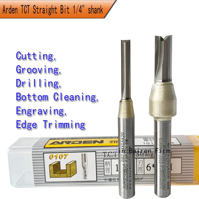 Arden TCT Straight Bit 1/4
