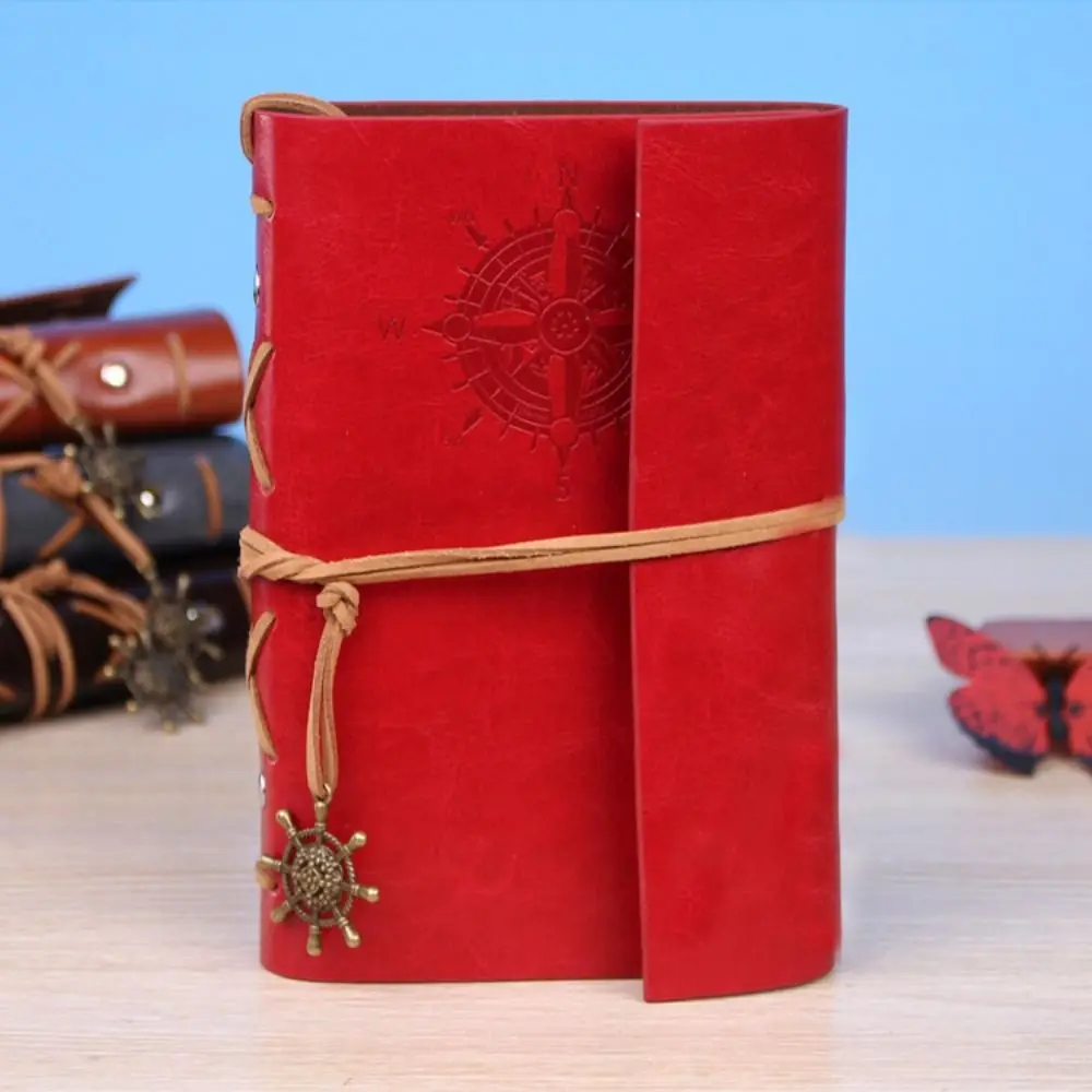 Sketchbook Laced A6 Notebook Imitation Leather Cover Nostalgic Laced Scrapbook Kraft Paper Retro Business Notepad Classroom