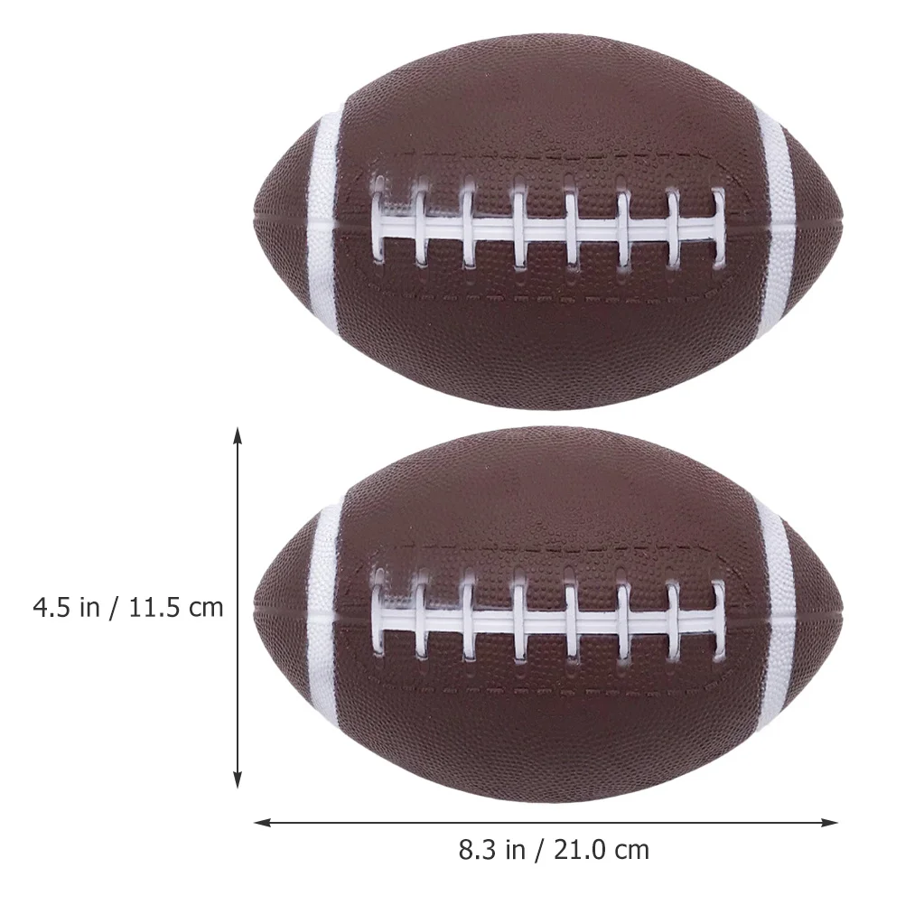 2 قطعة كرة الرجبي للأطفال كرة قابلة للنفخ للأطفال 1-3 سنوات اللعب في الهواء الطلق تعزيز القدرة الرياضية التنسيق ممارسة لعبة ممتعة #1