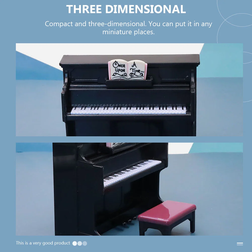 เปียโนขนาดเล็กของเล่นประณีตพลาสติก House nament เด็กตกแต่งภูมิทัศน์เครื่องประดับขนาดกะทัดรัด 3D Design Smooth