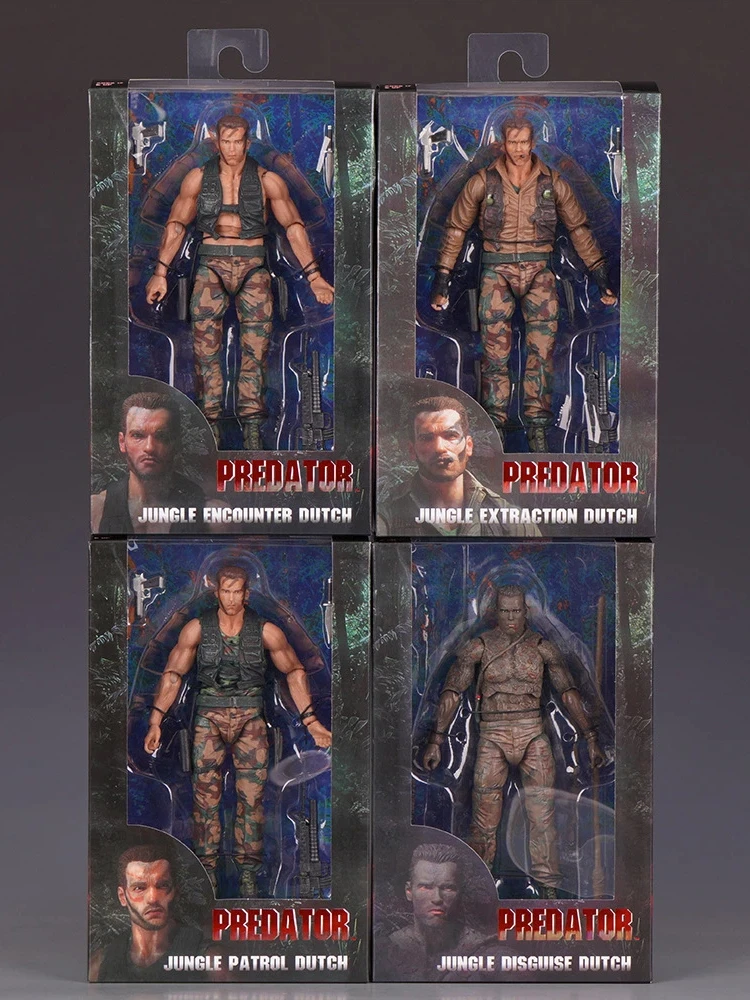 2026 Nieuwe Neca Predator Jungle Extraction Nederlandse Actiefiguur Schwarzenegger Beeldje Standbeeld Model Bureaudecoratie Speelgoed Cadeau - afbeelding 2