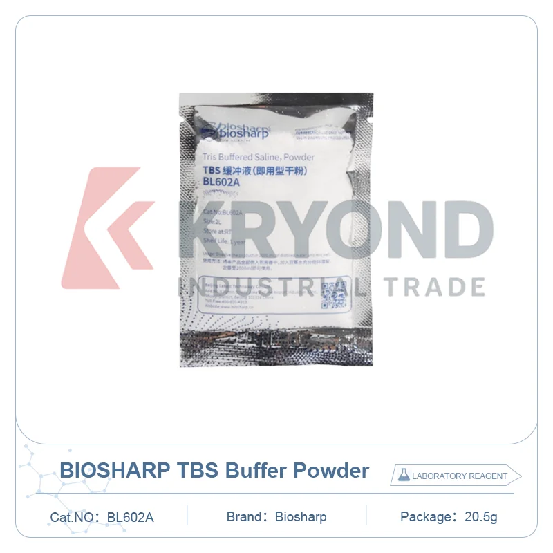 Biosharp BL602A Polvo de Solución Salina Tris-Bufferizada (TBS) para Uso en Laboratorio, 2L, Solución Buffer para Western Blotting, ELISA y Análisis de Proteínas