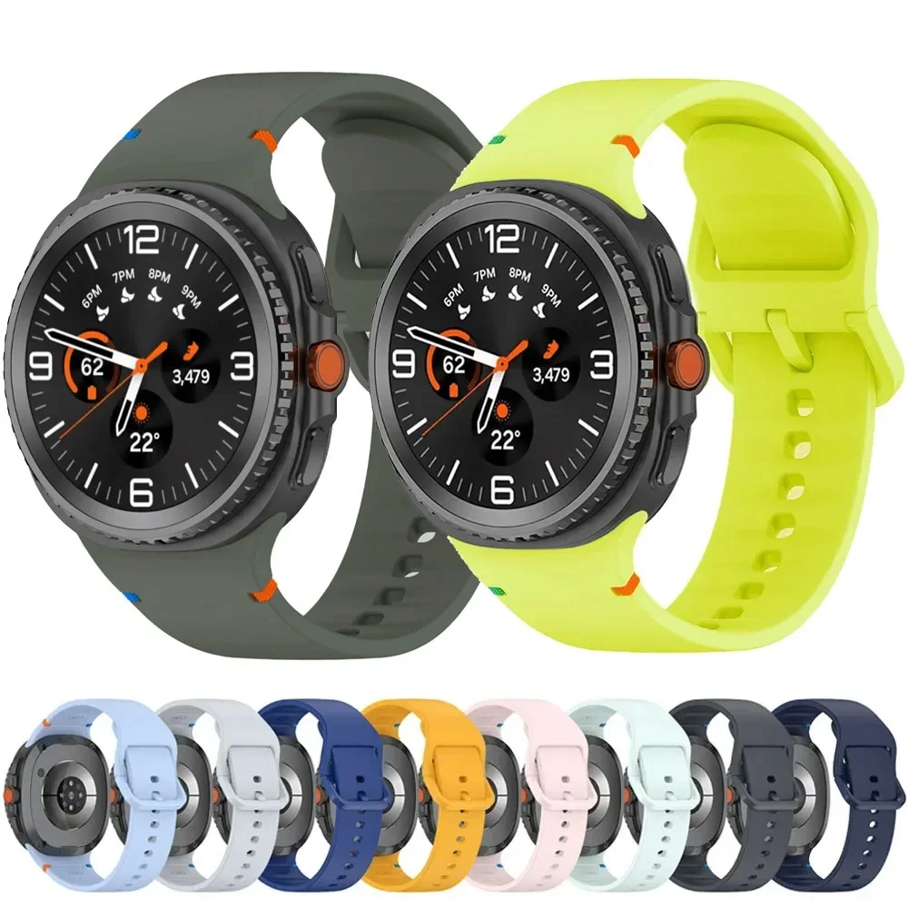 Sport Silicone Strap For Samsung Galaxy Watch 9 8 40mm 44mm/Galaxy8 Classic 46mm Original Smartwatch Bracelet Correa