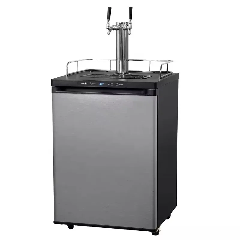 Digital Display Double Taps China Beer Dispenser Kegerator Beer Cooler Keg