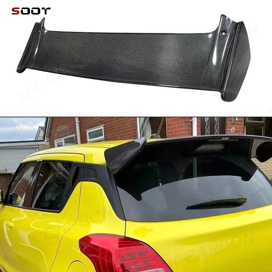 

For 2018-2023 Suzuki Swift Sport ZC33S Carbon Fiber Spoiler Tail fins Rear Trunk Spoiler Guide Wing Rear Wing Upgrade body kit