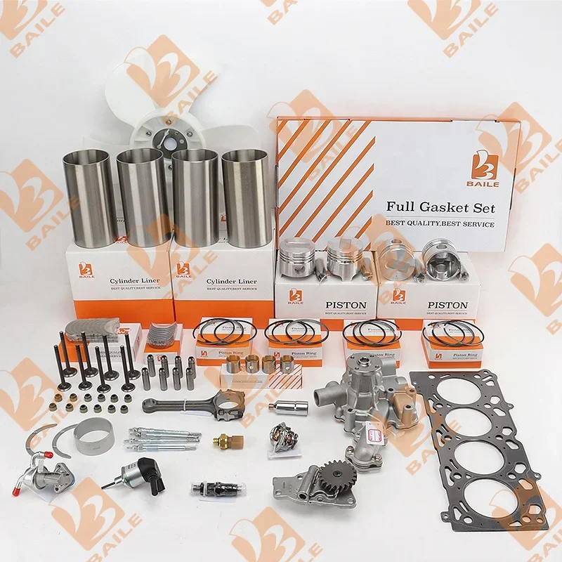 4D56 Engine Rebuild Kit 4D56 Complete Overhaul Kit Piston Ring Liner Kit For Mitsubishi 4D56 Diesel Engine Repair Spare Parts