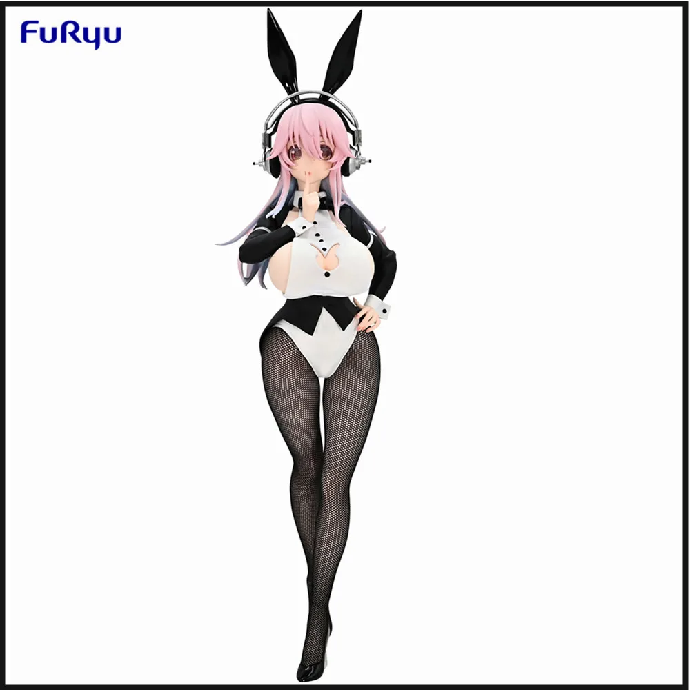 Stock Original Furyu Anime Figure SUPER SONICO BiCute Bunnies Figure Tailcoat ver. Action Figurine Collector Toys Model Doll