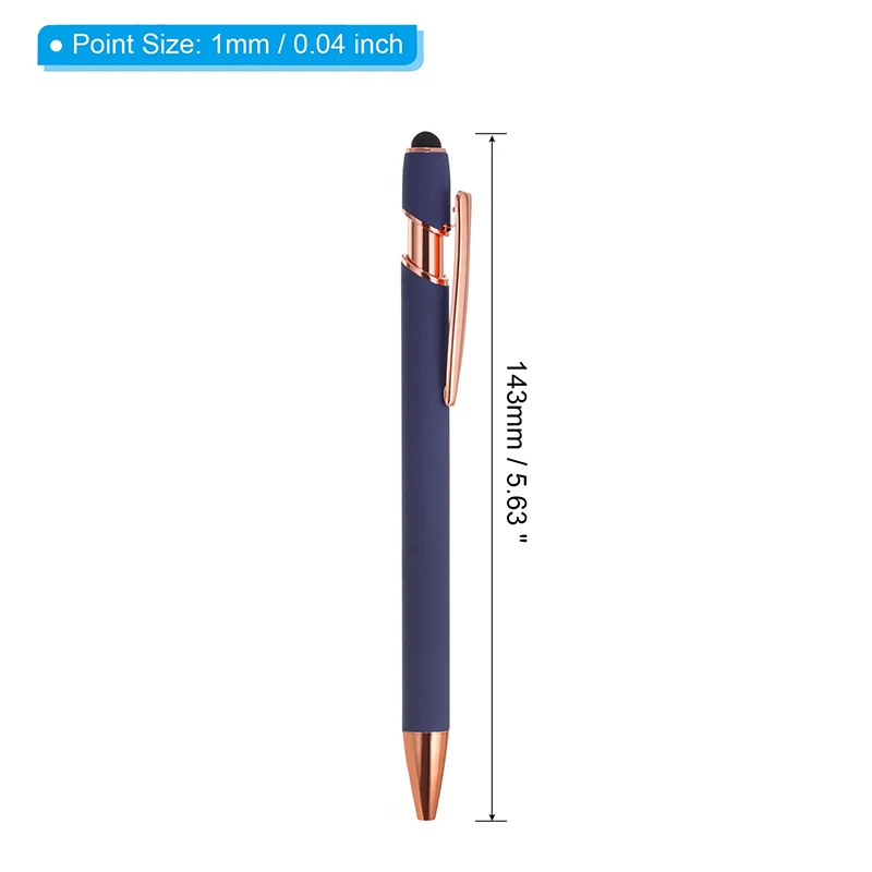 Penna a sfera retrattile con stilo Soft Touch 2-in-1 da 1-100 pezzi con punta stilo