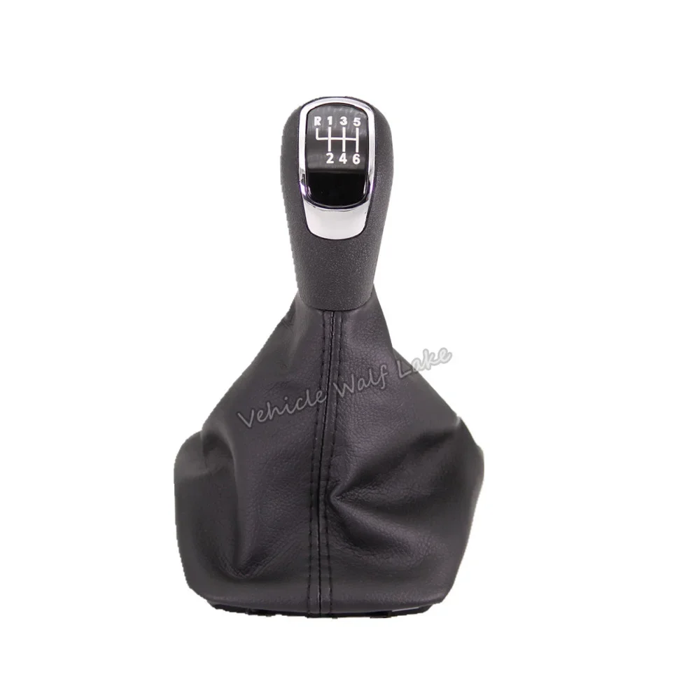 

5 / 6 Speed Gear Stick Level Shift Knob With PU Leather Boot For Skoda Superb MK2 2008 2009 2010 2011 2012 2013 Car-styling