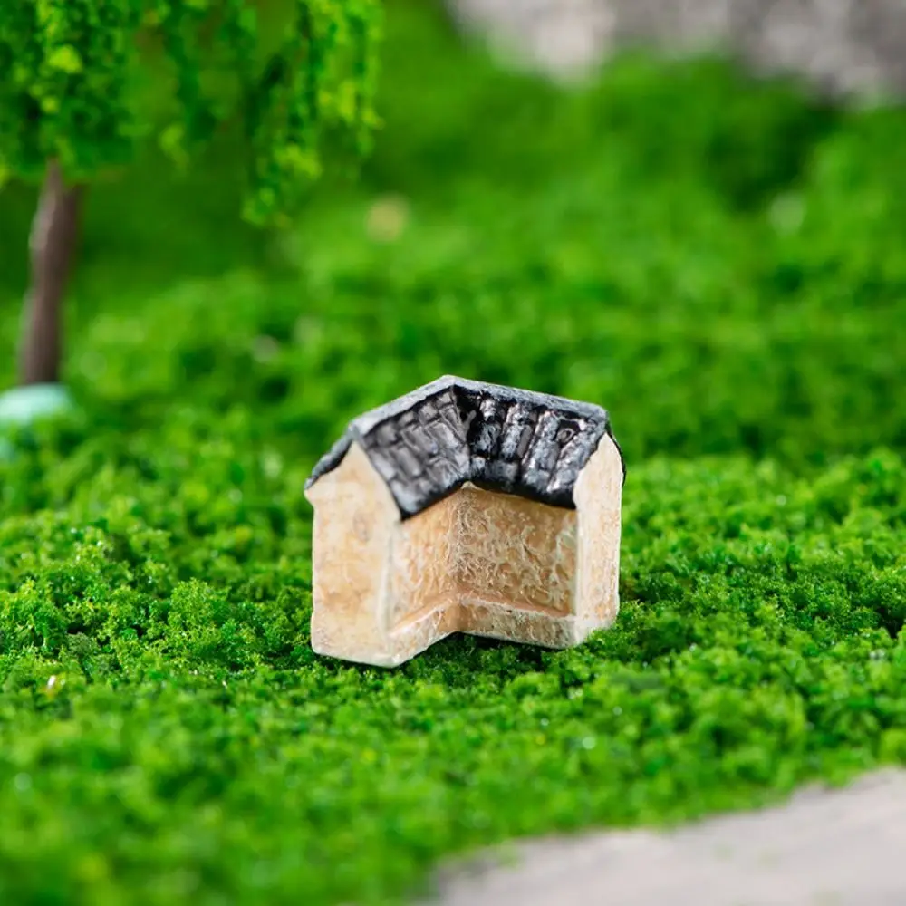 

Creative Decorative Mini Resin House Retor Chinese Style Bonsai Landscaping Resin Mini House Retro Building Home Desk