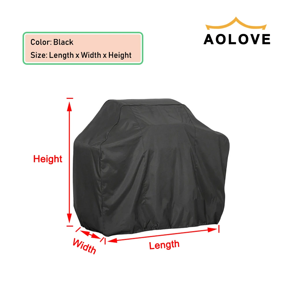 BBQ Grill Cover Outdoor Dust Waterproof Weber Heavy Duty Grill Covers Rain Protective outdoor Barbecue cover bbq grill black