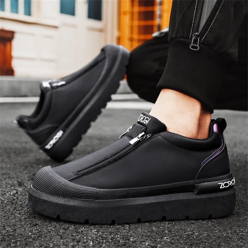 أحذية رياضية رجالية بسحاب أمامي قابلة للتنفس، ناعمة ومريحة وغير قابلة للانزلاق في الهواء الطلق، هدايا مهرجان Preppy، أحذية مشي طوال الموسم