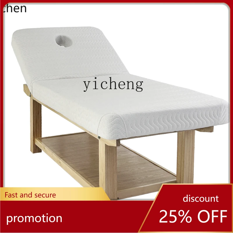

YFY Bold Solid Wood Facial Bed Latex Cotton Massage Couch Massage Home Physiotherapy Body Shaping