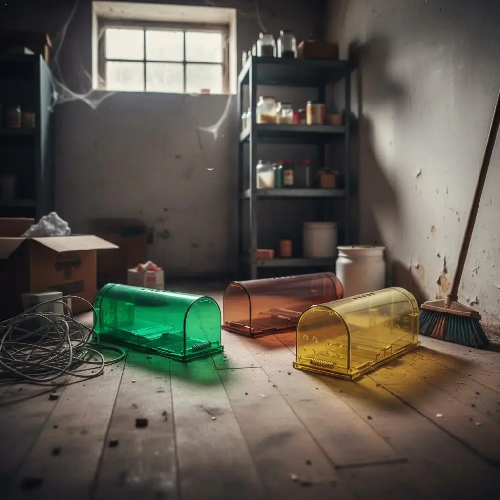 

1PCS Plastic Mousetrap Bedroom Kitchen Warehouse Mousetrap With Handle Easily Catch Rats Smart Self-locking Mousetrap Safe Firm