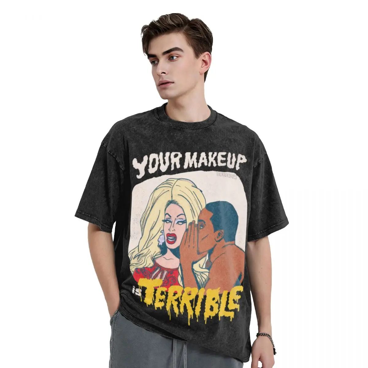 Your Makeup is Terrible T-Shirt blue archive designer shirts clothing for men