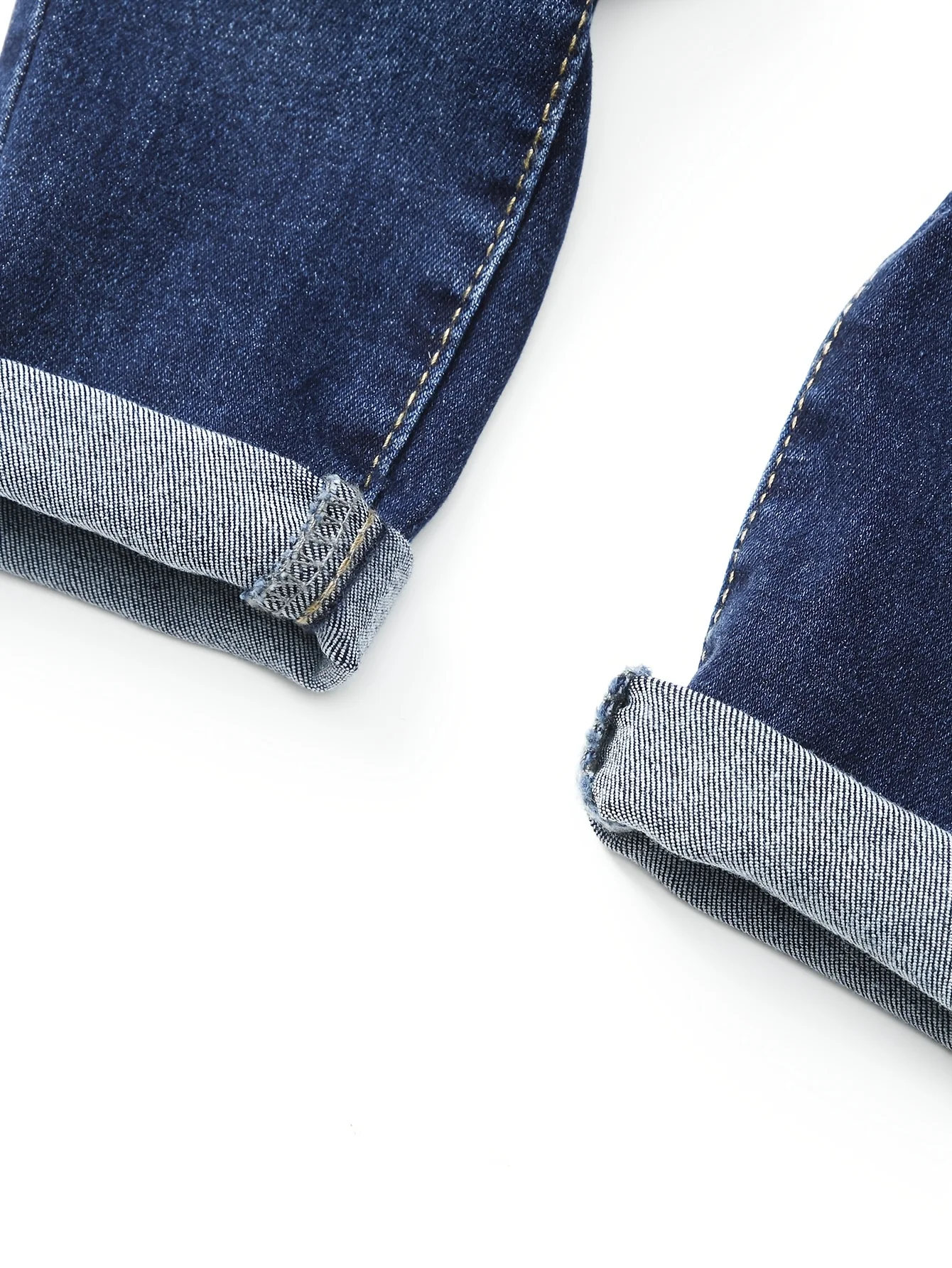 بنطال جينز قابل للتمدد على طراز الشارع للأولاد بلون سادة من قماش الدنيم بقصة ضيقة للأطفال لفصل الربيع والخريف #6