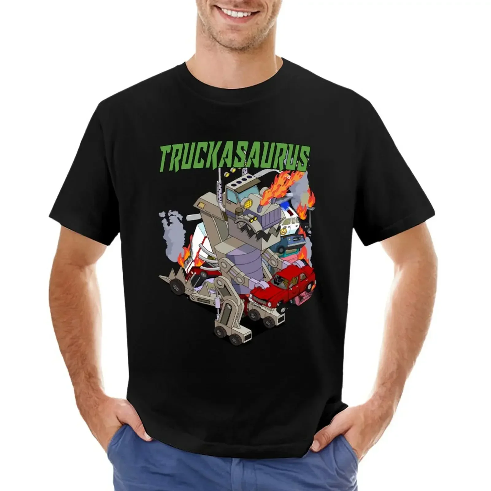 Truckasaurus T-shirt sublime sports fans Blouse anime mens big and tall t shirts