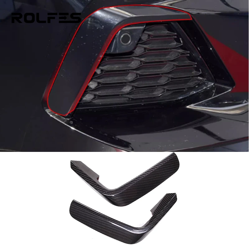 

ROLFES For BMW Z4 G29 2017-2020 Dry Carbon Fiber Trim Protection Panel Auto Front Bumper Corner Decorative Cover Car Accessories