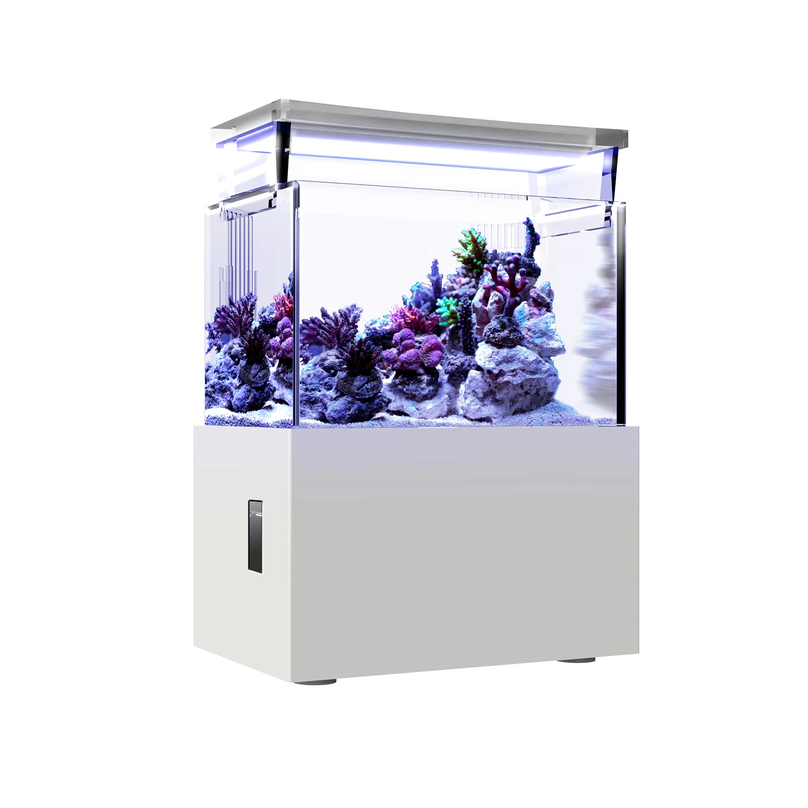 

MagTool Premium 0.7Gal All-in-One Desktop Mini Acrylic Reef Aquarium with Bottom Filter System and LED Light