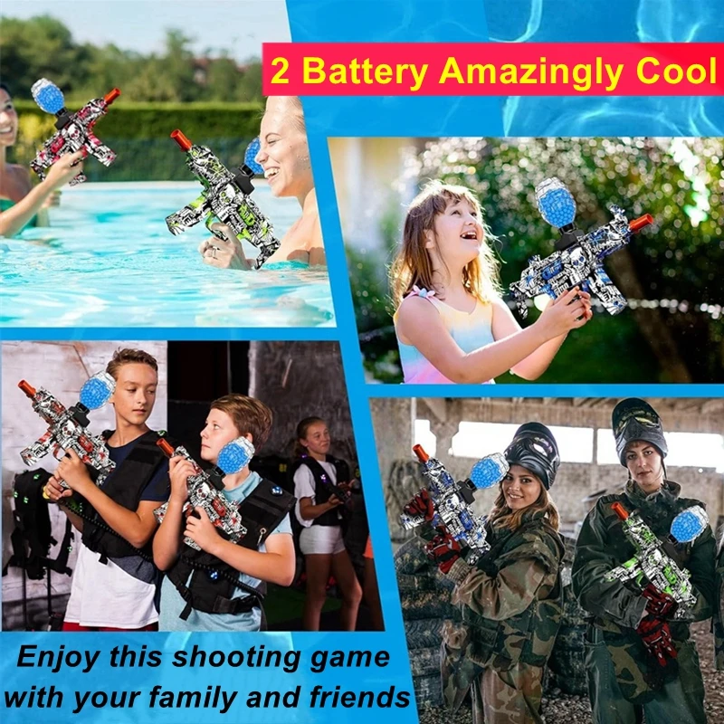 M4 الكهربائية هلام الكرة الناسف لعبة بندقية التلقائي رش الكرة الناسف مناسبة لعبة الرماية في الهواء الطلق هدية (لا رصاصة)