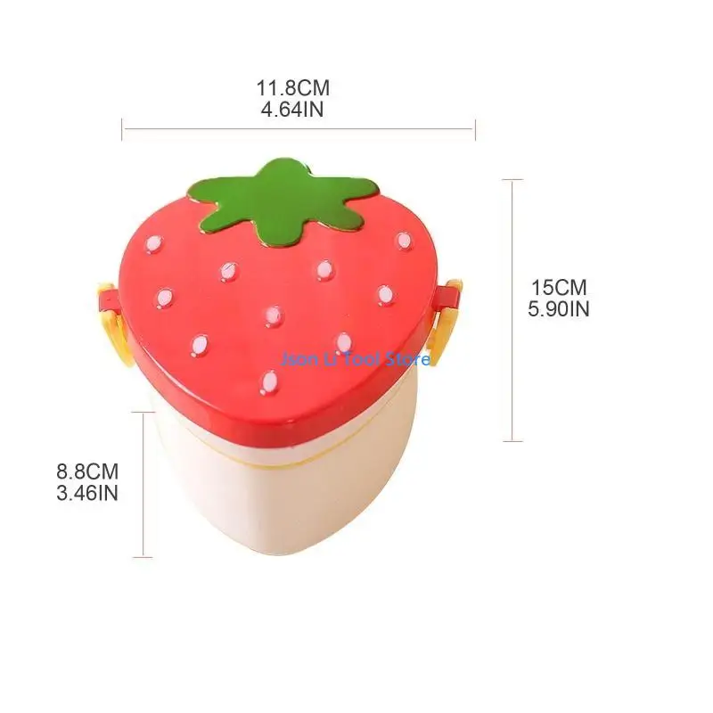 Y08D Boîte à lunch Conteneurs pour enfants Adultes Boîte à bento Strawberry Lunches Bento Boîtes Boîte à soupçon Microwavable à