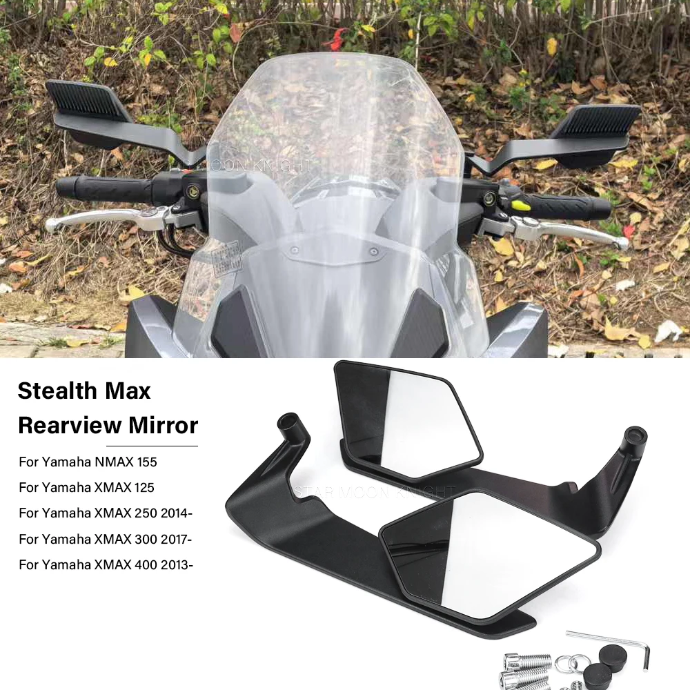 

Motorcycle Rearview Mirror For Yamaha XMAX125 NMAX155 X-MAX 250 XMAX 300 400 Stealth Side Mirror Anti-glare Rearview Mirror
