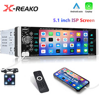 Car MP5 Player 1Din Car Radio Carplay Bluetooth Autoradio Stereo Receiver 4-USB 5.1 Inches Support Mirror Link
