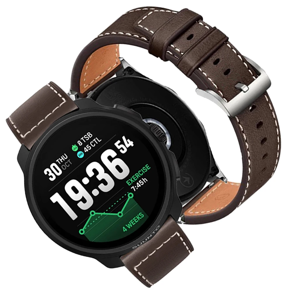 22 mm Lederarmband für SUUNTO RACE 2/5 9 PEAK Gürtelband für SUUNTO RUN VERTICAL OCEAN/9 Peak DLC Schnellverschluss-Armband