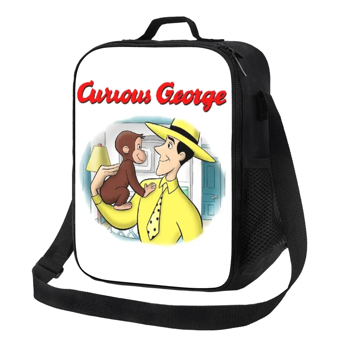

Термоизолированные сумки для обеда Curious George, женская многоразовая сумка для обеда для школы, многофункциональная коробка для еды Bento