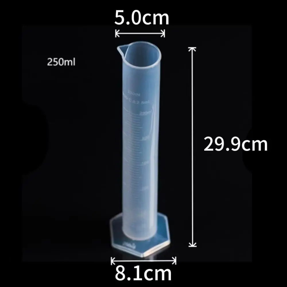 Transparents Graduated Cylinder Plastic Sturdy Measuring Cups Professional Trial Test Liquid Tube Laboratory Supplies