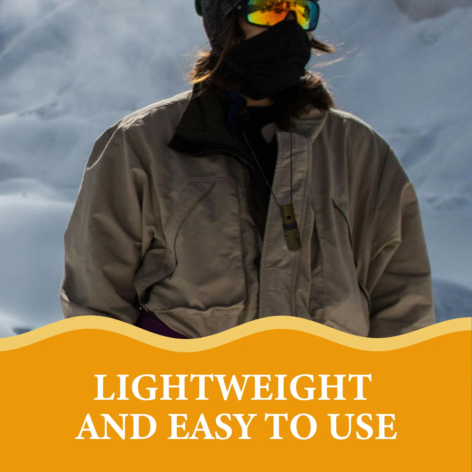 Wielofunkcyjny gwizdek survivalowy, wykonany z lekkiego materiału ABS, przenośny gwizdek awaryjny do wędrówek, biwakowania, żeglarstwa i zapewniający bezpieczeństwo.