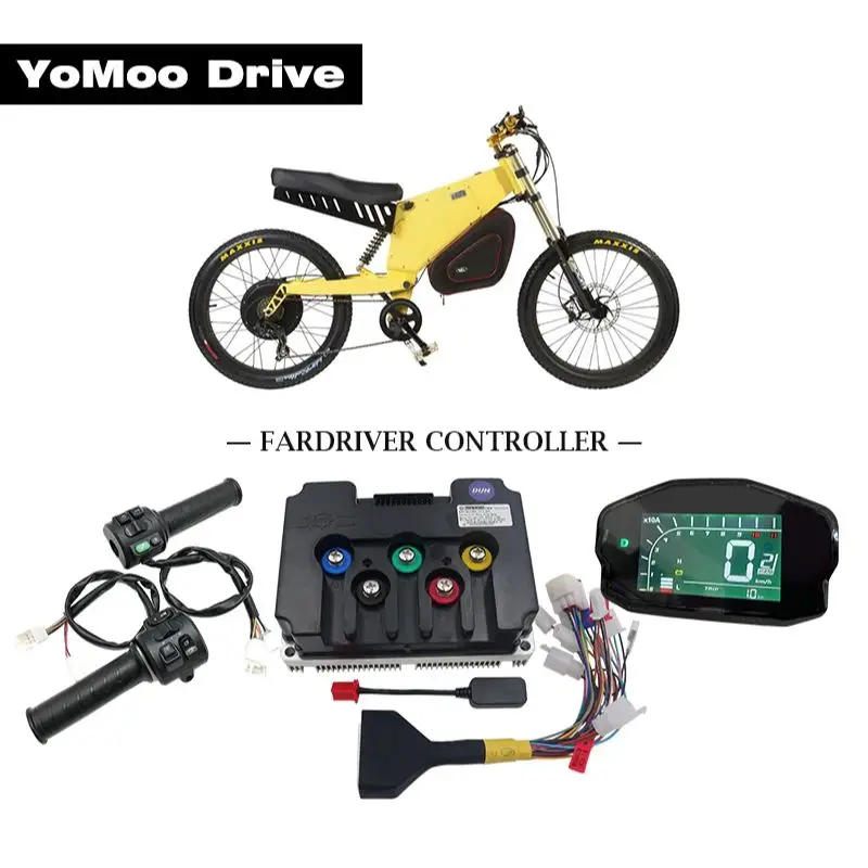 

Fardriver ND96890 96V DC 410A Peak 890A 8000W-9000W Hall Sensor PMSM BLDC Motor Controller with DKD Display and T08 Throttle