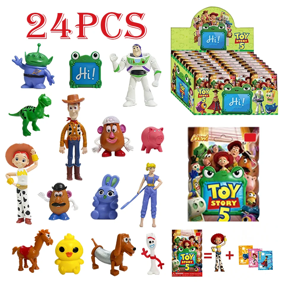 

Random 1-24PCS Toy Story Blind Box Anime Woody Jessie Figure Cute Doll Model Statue Collectible Toy Birthday Gift for Adult