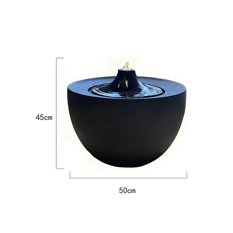 Fountain flowing water modern lucky water system light luxury club hotel home decoration floor water feature ornament