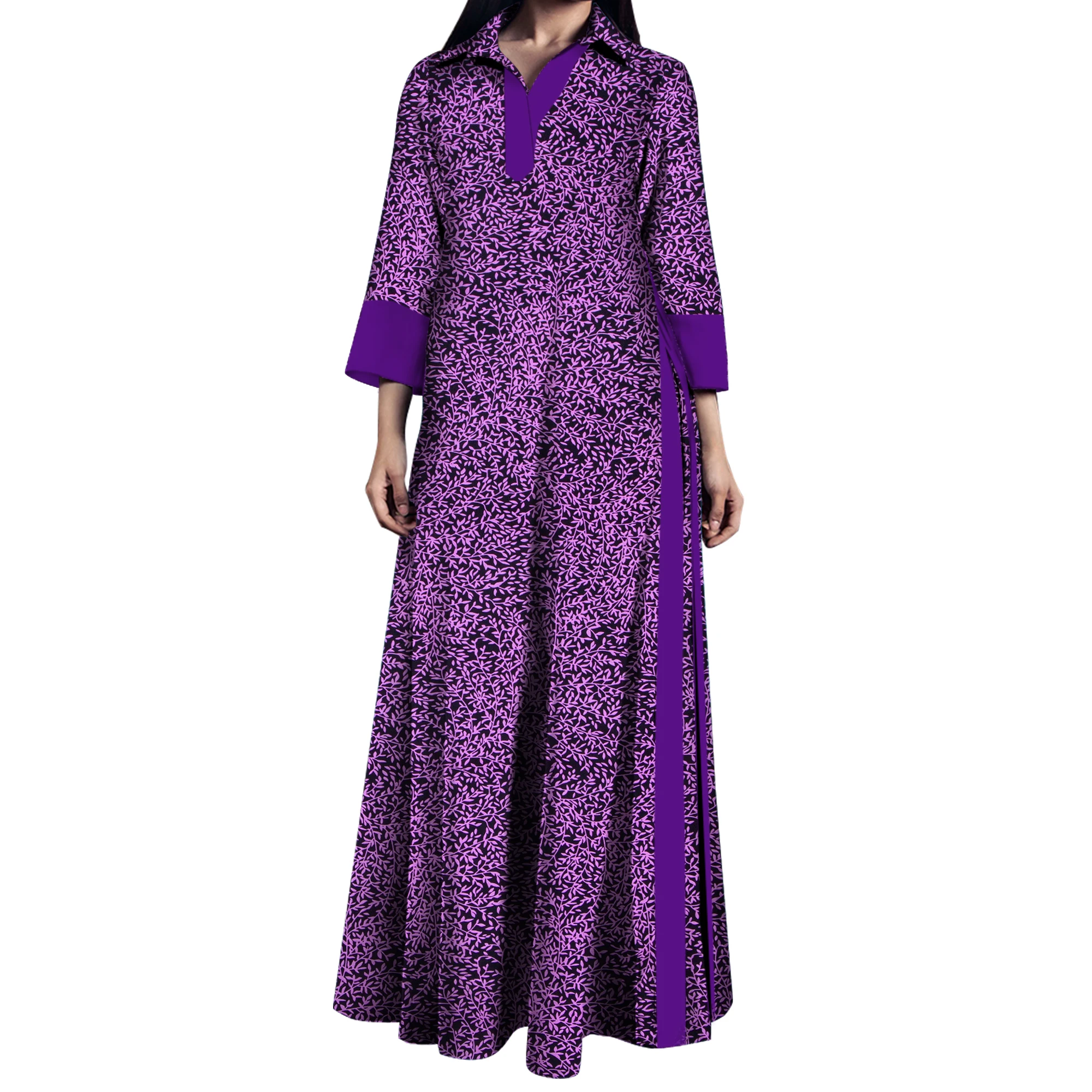 فساتين نسائية غير رسمية مطبوعة أفريقية فستان ماكسي طويل من القطن Dashiki رداء أفريقي نسائي فساتين أنقرة مصنوعة حسب الطلب WY9586