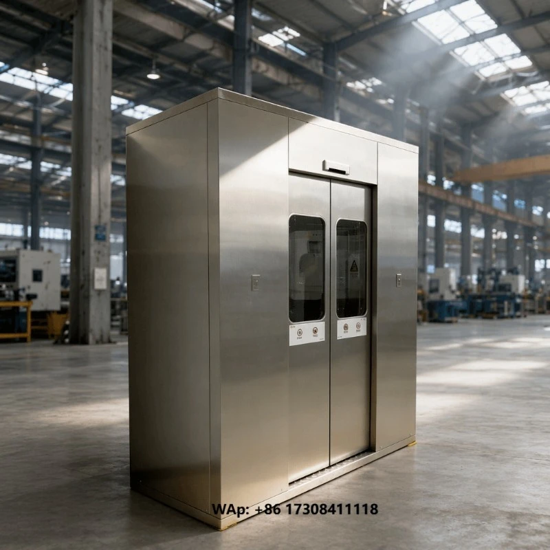 High Efficiency Stainless Steel Cleanroom Air Shower Intelligent Induction Air Shower Customized for Meat Slaughter Plant