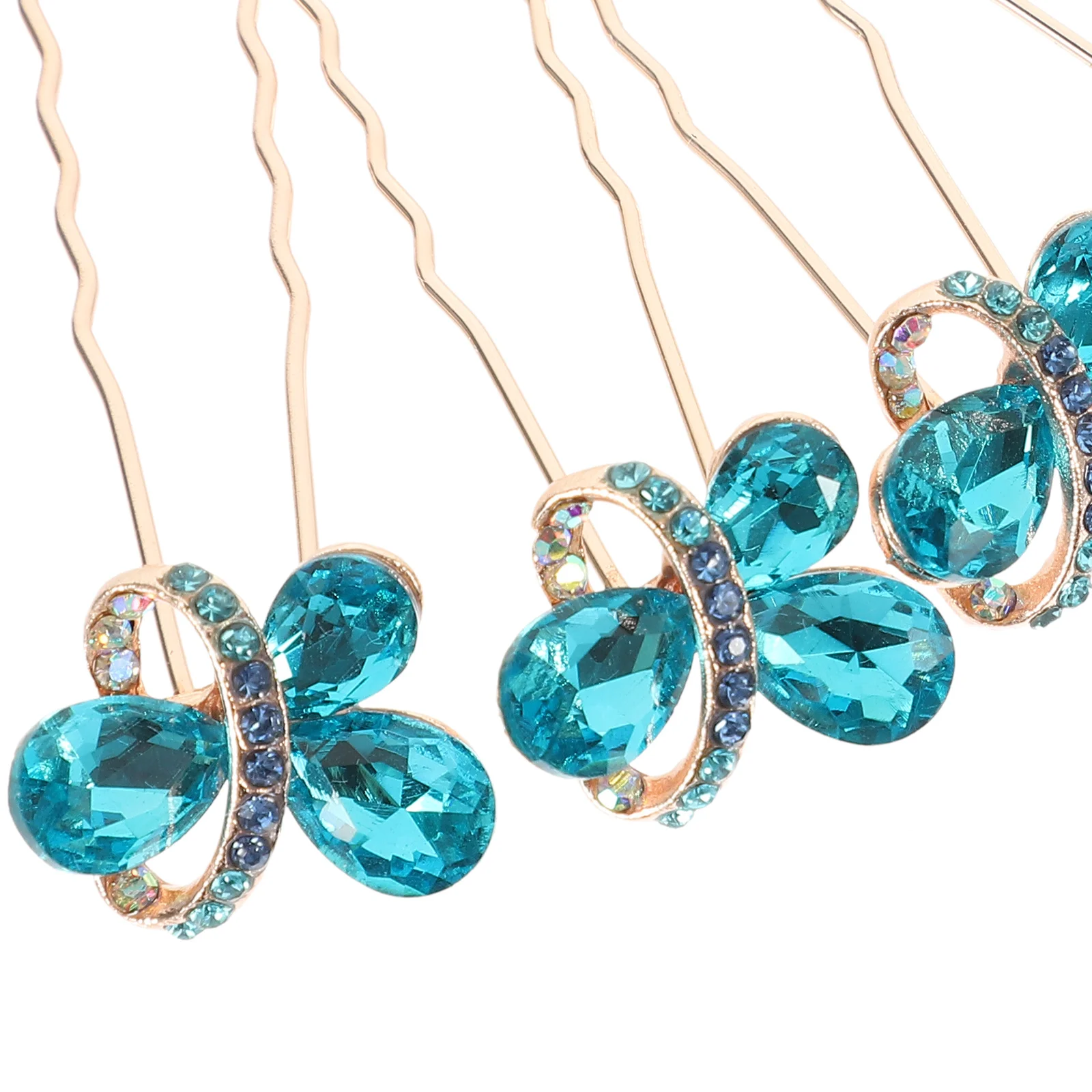 

4Pcs Rhinestone Hairpins U Type Bridal Accessories Glamour Sparkle for Bridesmaid Wedding Hairstyle Rhinestone Hair Pin