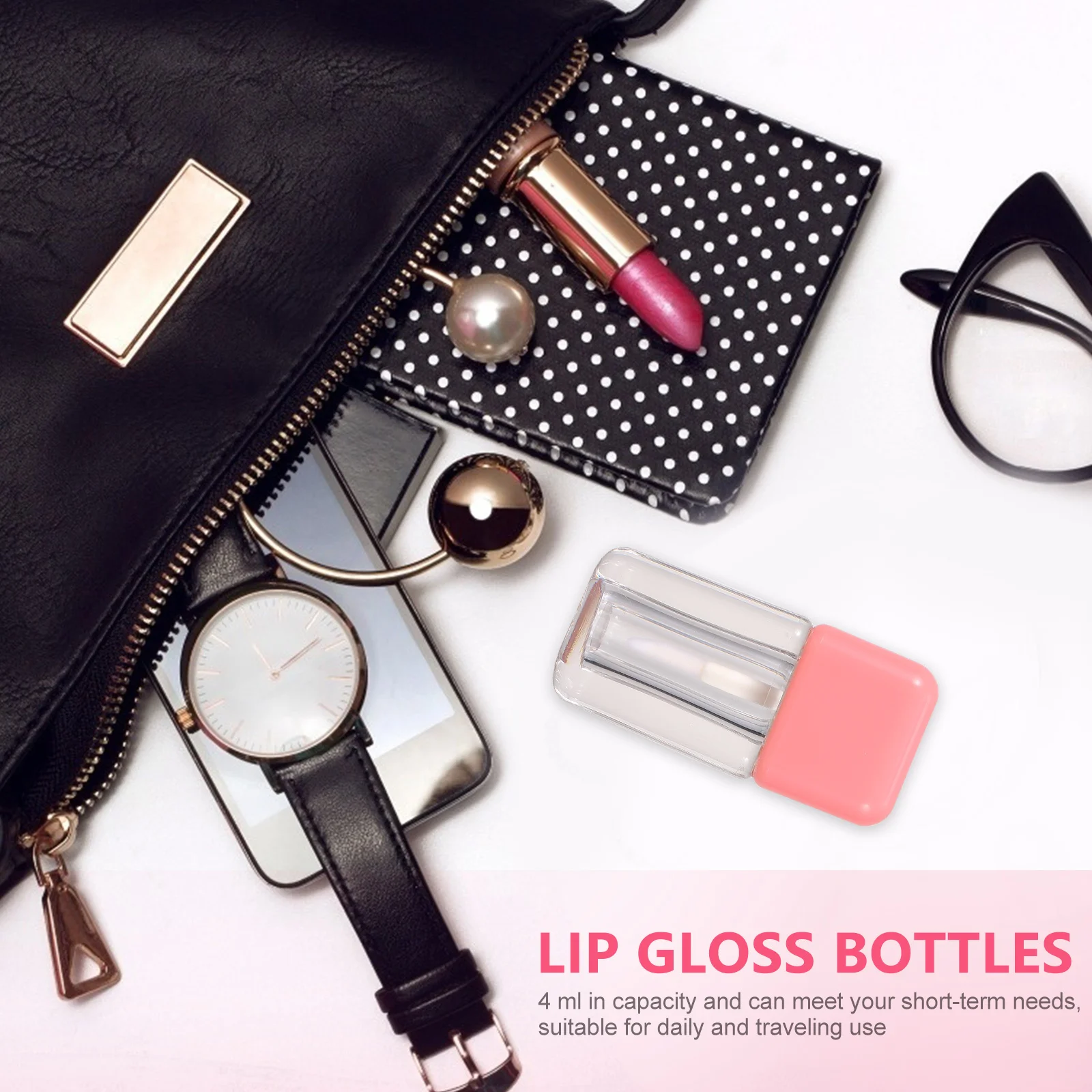 10 قطعة أنبوب ملمع صغير محمول حاوية فارغة قابلة لإعادة الملء لبلسم الشفاه لتقوم بها بنفسك مستلزمات السفر موزع ألوان الشفاه #5