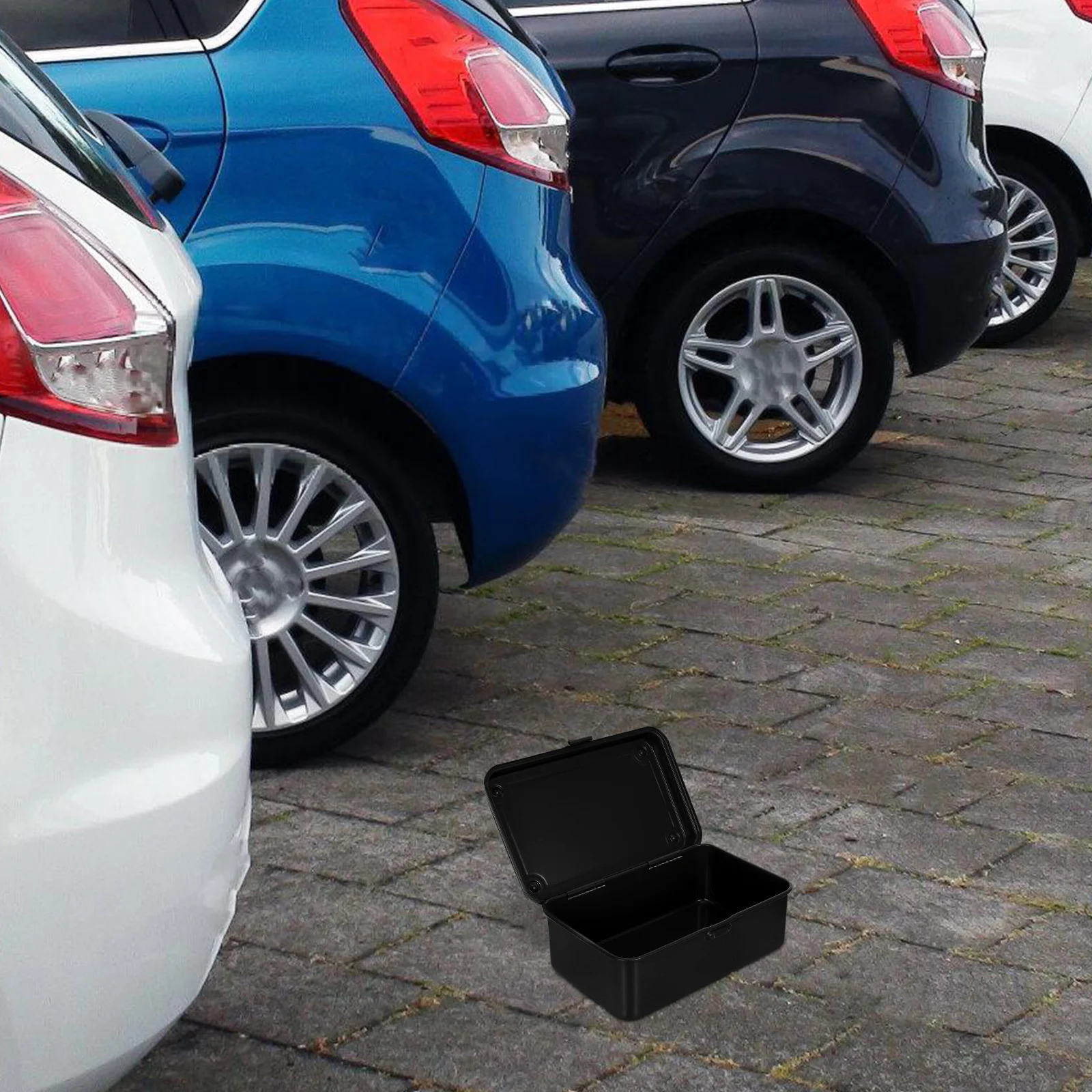 صندوق أدوات صغير صندوق أدوات معدني عتيق منظم تخزين حديد عالي التحمل لأدوات إصلاح المنزل أداة مسامير الأظافر #4