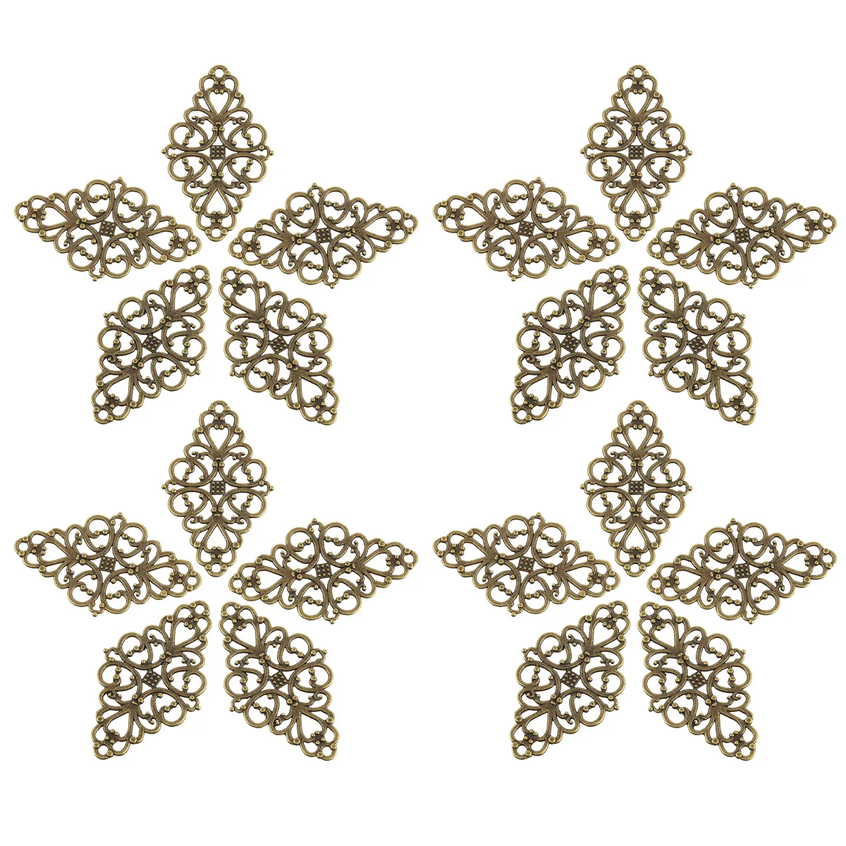 

40 шт., винтажные подвески из сплава, шикарные уникальные формы, бриллиантовые подвески, принадлежности для самостоятельного изготовления ювелирных изделий, ожерелье, браслет, аксессуары